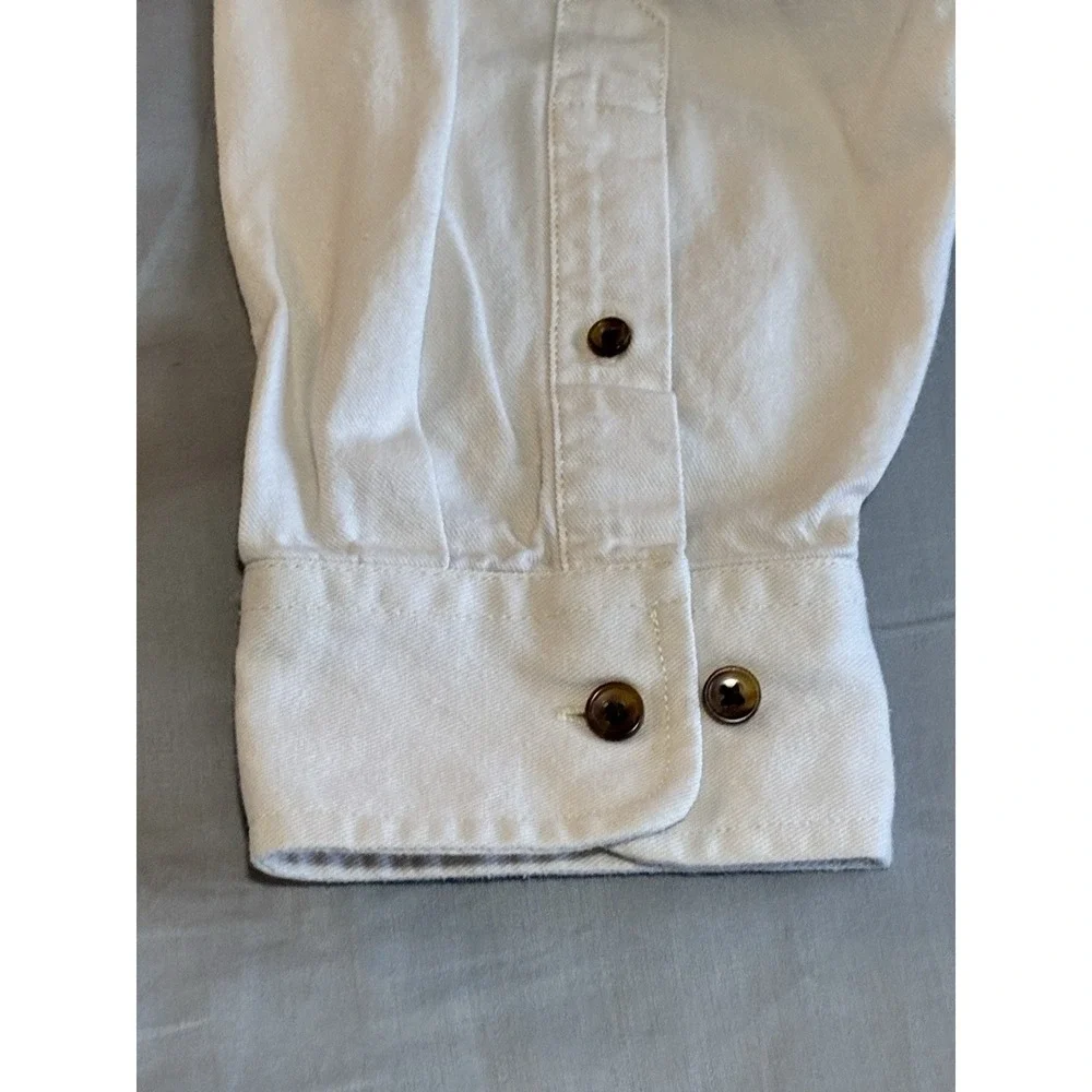 Croft And Barrow Men's Shirt 3XL Cream Button Down Classic Preppy Grandpacore